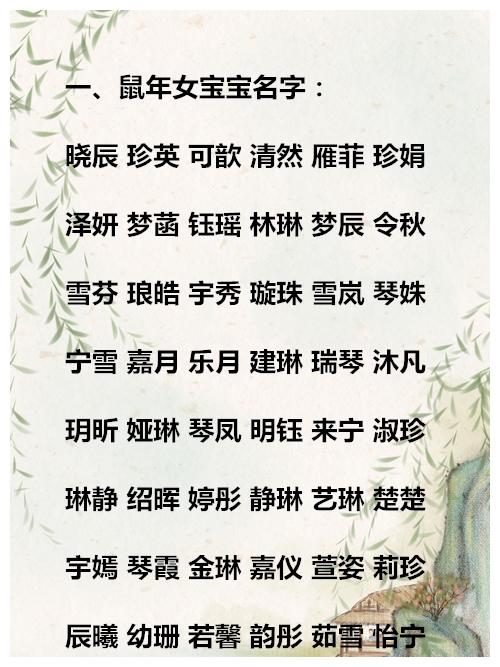 给鼠年出生的男孩起个好听的昵称