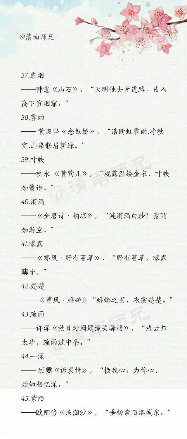 用童话名字给女孩命名的诗歌和字典典故
