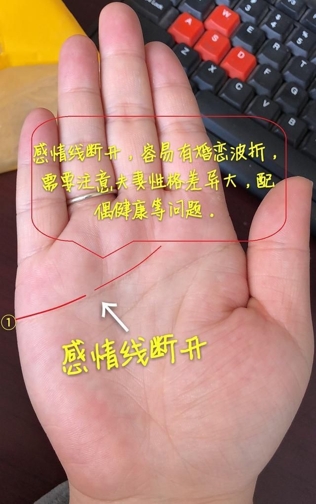 手相中感情线断裂并不代表离婚，其中有玄机