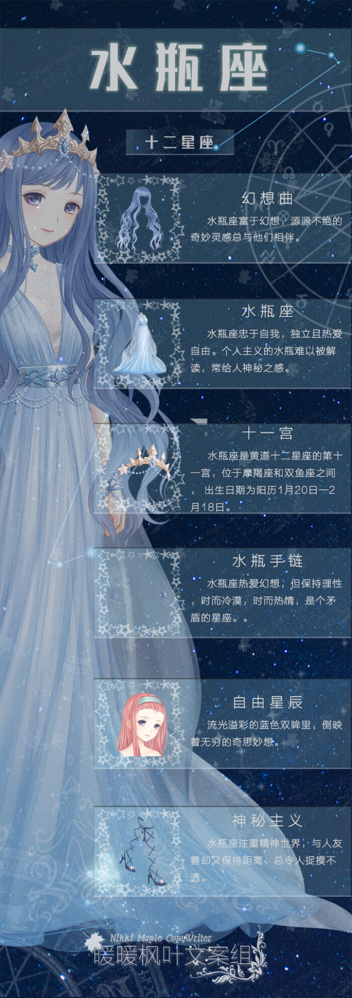 十二星座代表的七位仙女